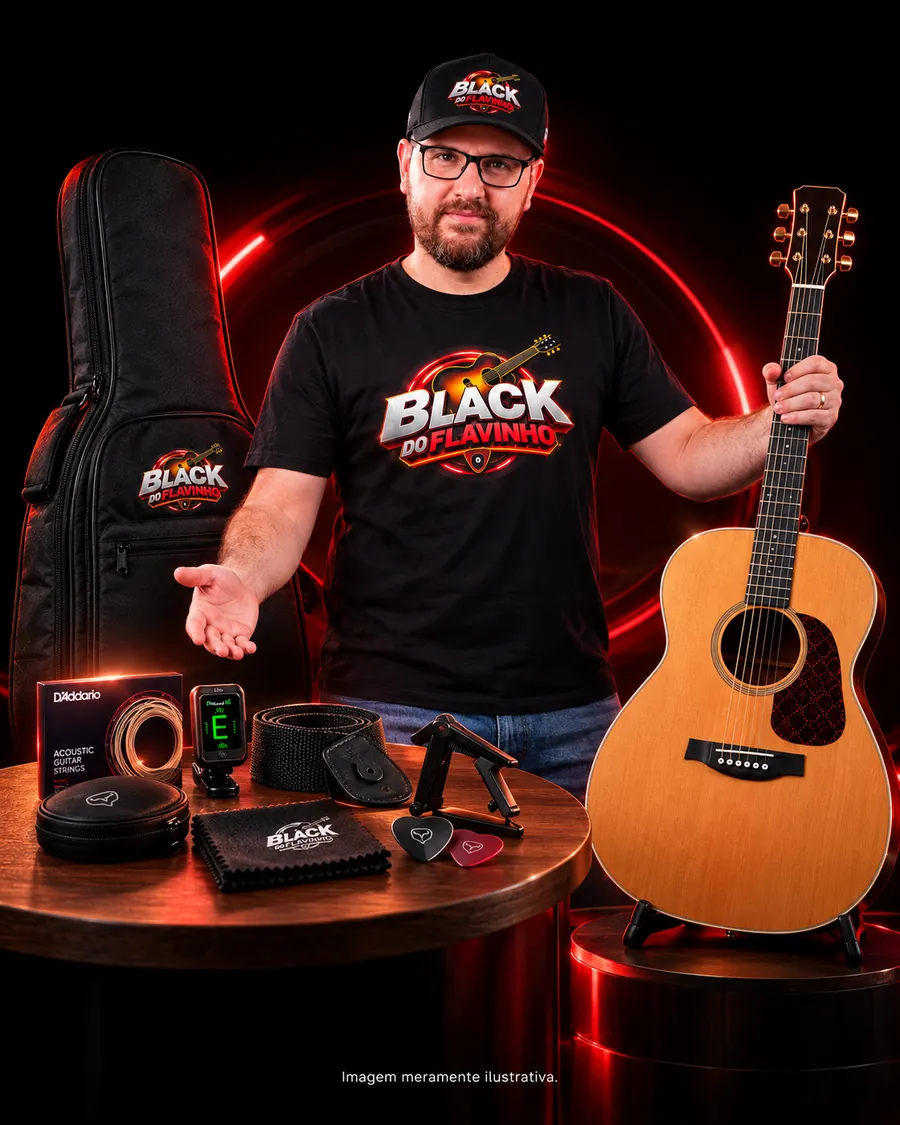Violão novinho e kit completo que serão sorteados no dia 09/11